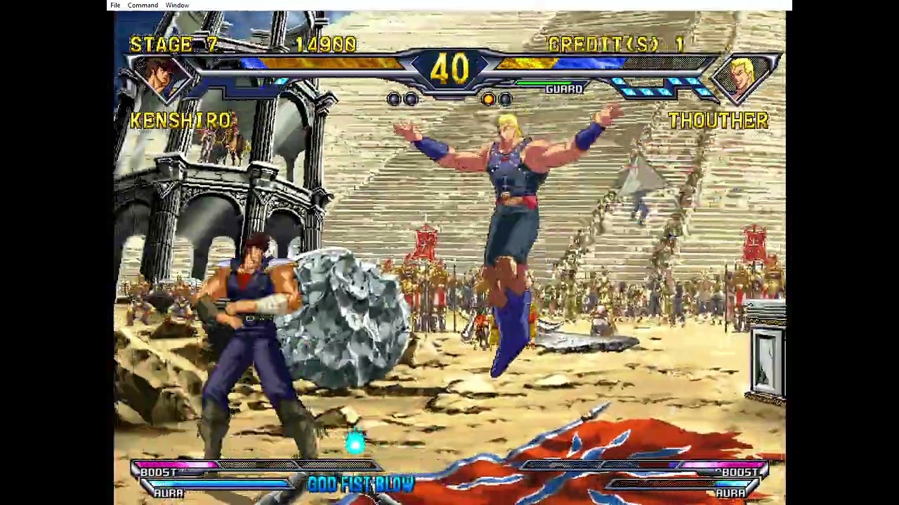 7TH!!   KENSHIRO   VS   THOUTHER   3 6 . 1 0 0  POINTS!!!   RetroArch Flycast c77c3ab  2022 08 03