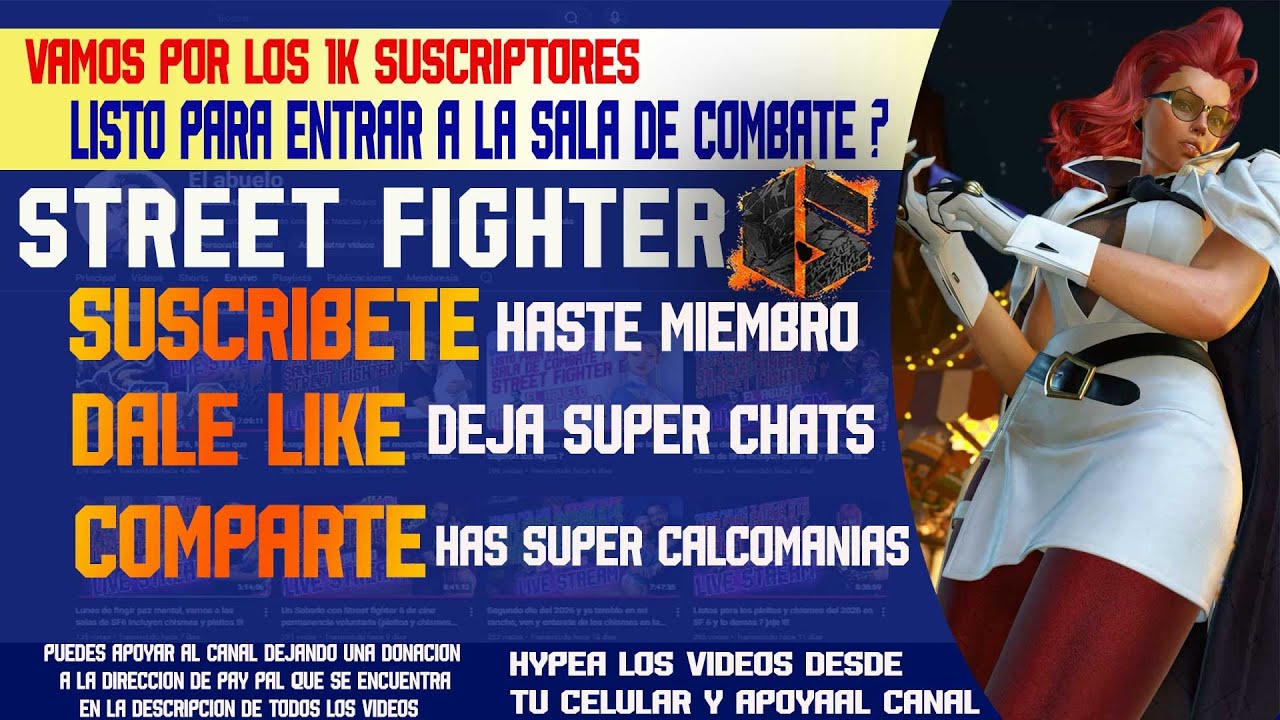 Ven un rato a echar pleito a la sala de SF6, aqui tambien hay chisme calientito !!!