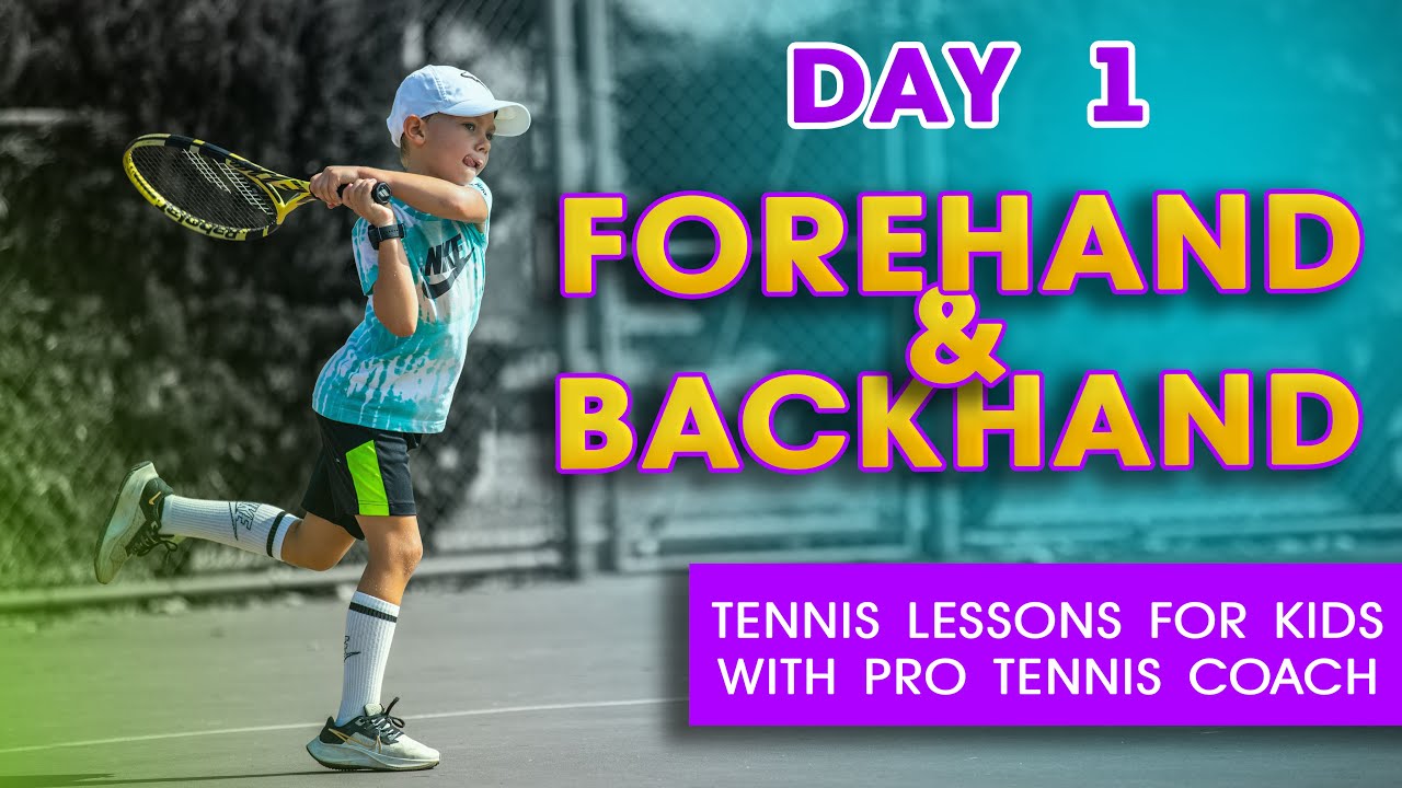 Forehand and Backhand tennis lesson for KIDS with PRO TENNIS COACH Vasileios Psyrras Full Version