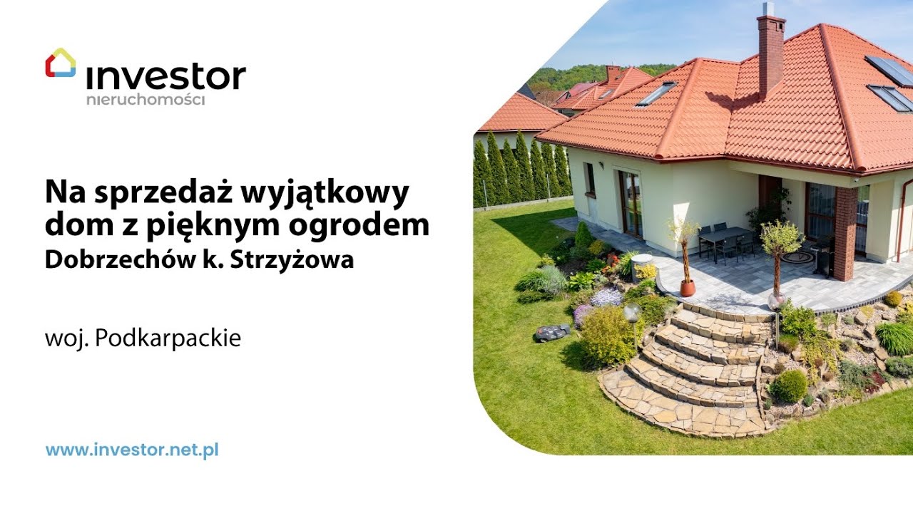 Na sprzedaż wyjątkowy dom z pięknym ogrodem Dobrzechów k. Strzyżowa