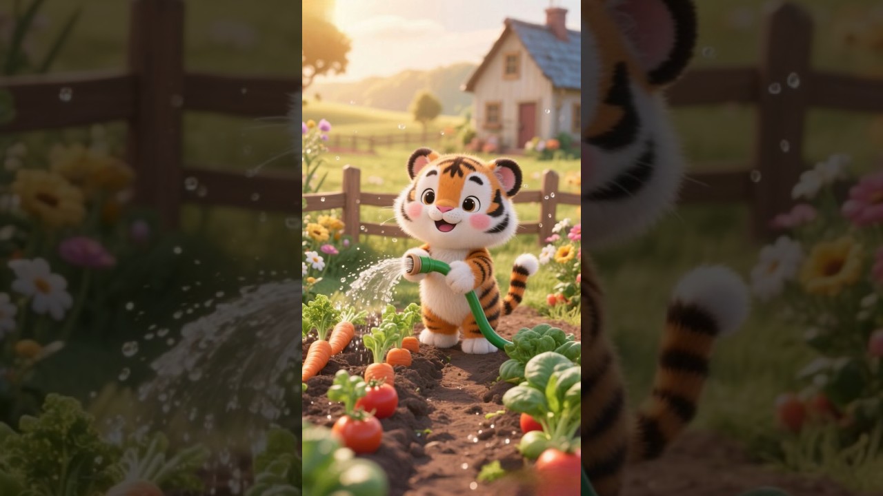 Tiger Farming Fun 🐯🚿🌱 