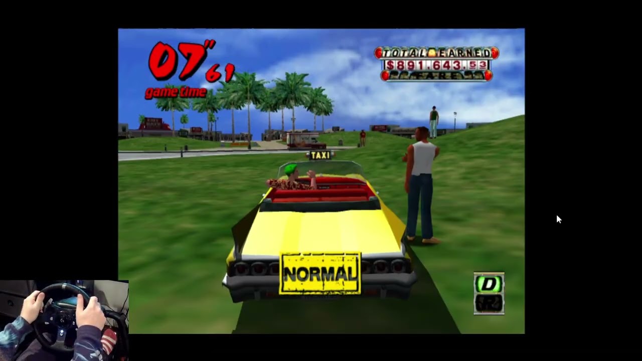 I Tried Playing Crazy Taxi on a SIM RIG… (PS2 Wheel Gameplay)