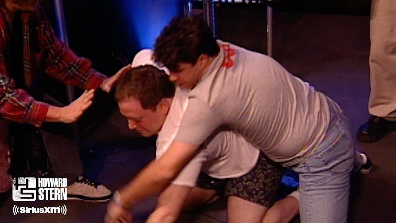 Gary Dell’Abate Wrestles Benjy Bronk Live on the Stern Show (1999)