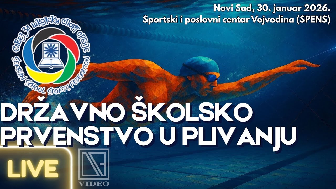 Državno školsko prvenstvo u plivanju (Full event Livestream) [30.01.2026.]