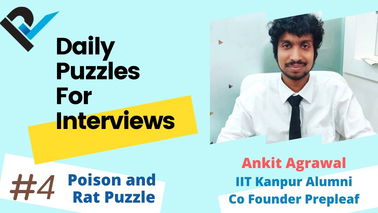 Interviews Puzzles with Answer | Poison and Rat | Day#4 | Frequently asked Job Interview PUZZLES