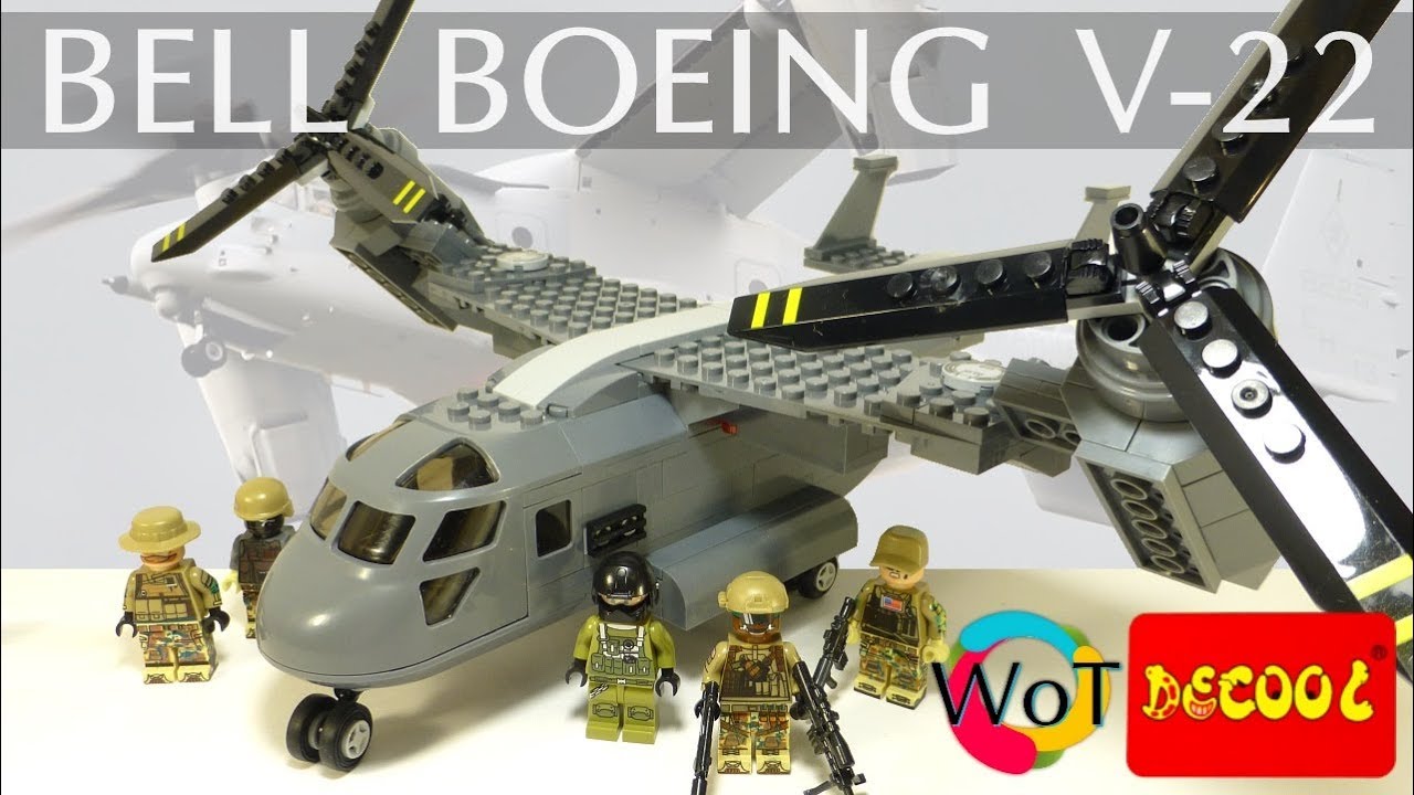 Качественное Военное Лего от Decool 2113 Bell Boeing V 22