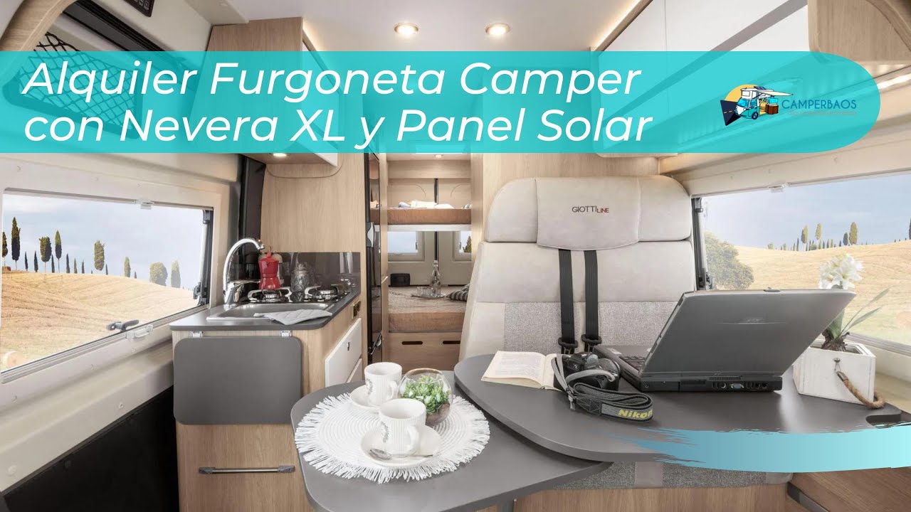 🔺 FURGONETA CAMPER DE ALQUILER EN MADRID Y TOLEDO CON NEVERA XL Y PANEL SOLAR 🔺 | Camperbaos