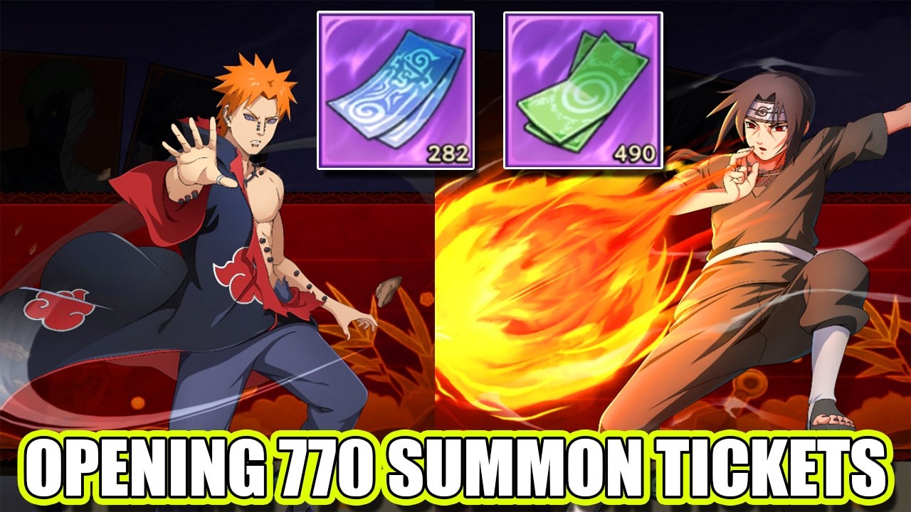 Sage's Path: Convergence Gameplay - Opening 770 Summon Tickets | Chakra Blaze Naruto Android iOS