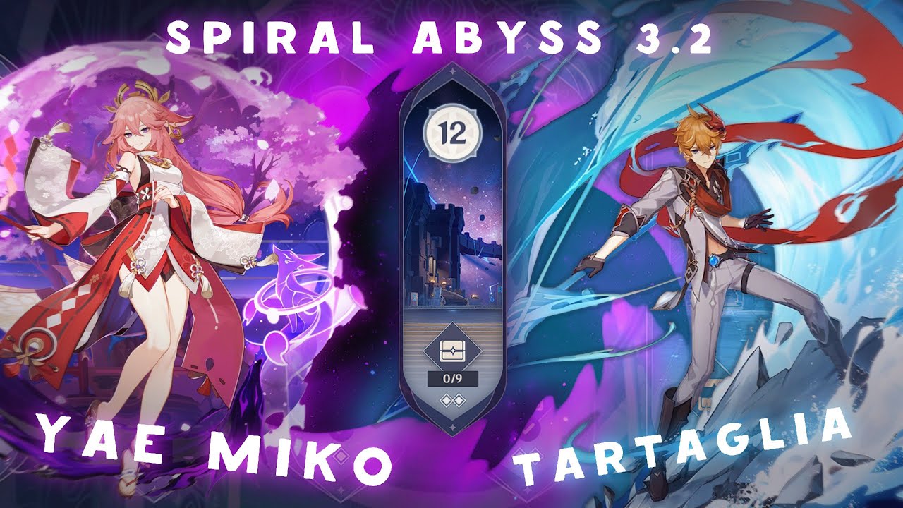 Spiral Abyss 3.2 - Yae Miko Aggravate & Childe National - (Floor 12 full star) - Genshin Impact