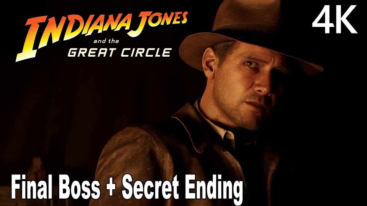 Indiana Jones and the Great Circle Ending and Final Boss Fight + Secret Ending 4K