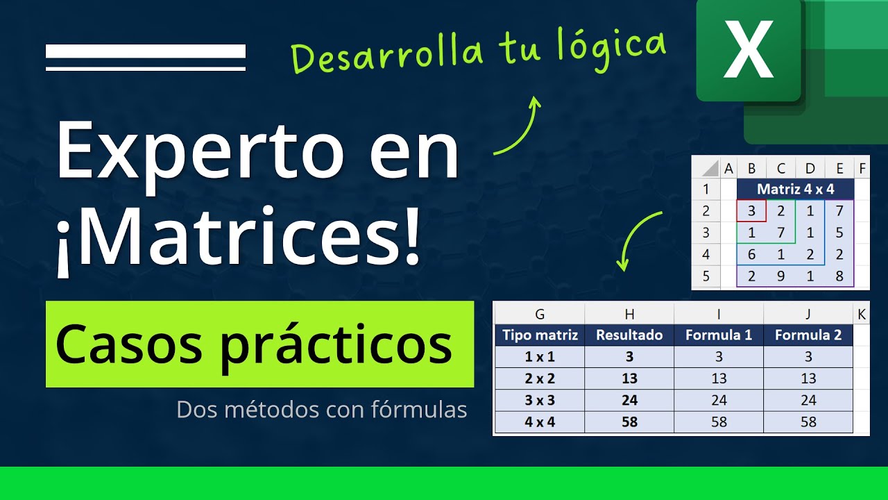 Cómo convertirse en un Experto en Matrices de Excel ¿Conceptos o Práctica?