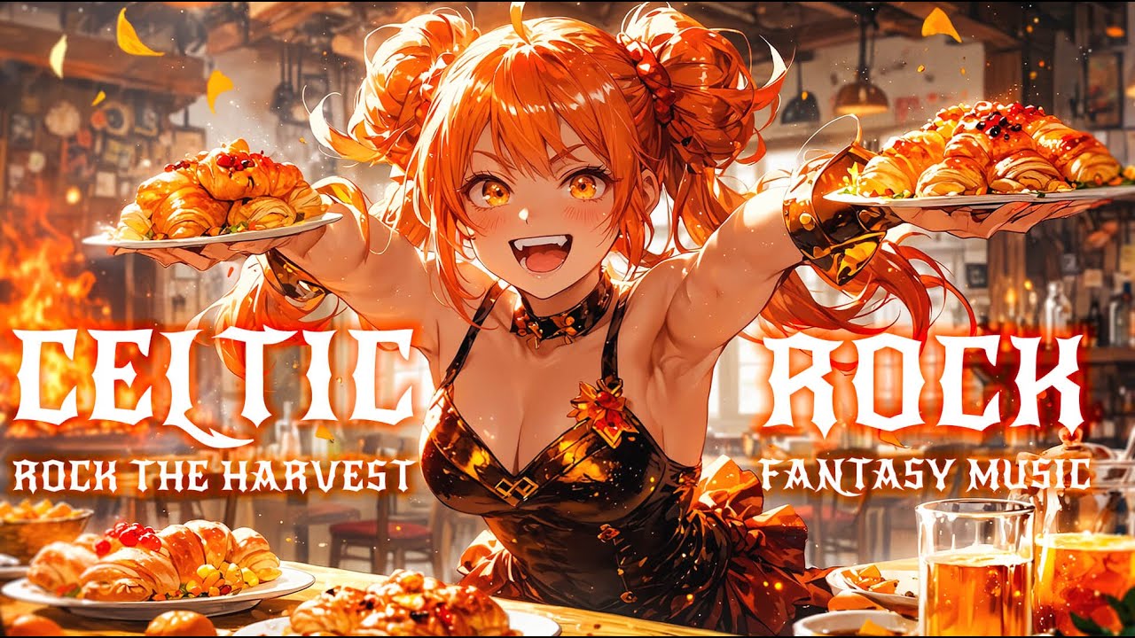 🍂2HR CELTIC ROCK FEAST: HARVEST FANTASY 🎸🎻Music for Gaming, Studying & Focus 🍻⚔️
