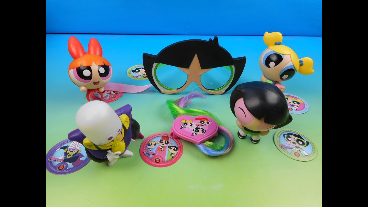2016 THE POWERPUFF GIRLS SET OF 6 McDONALDS HAPPY MEAL TOYS VIDEO REVIEW by FASTFOODTOYREVIEWS