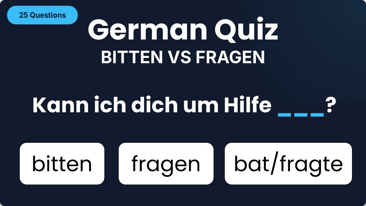 BITTEN vs FRAGEN — Most Confusing German Verbs (Quiz!)