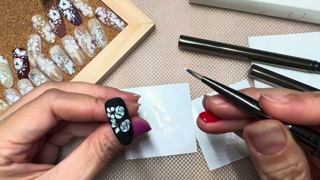 Step-by-Step Rose Nail Art | Hand-Painted Flower Tutorial Salon-Ready Floral Design