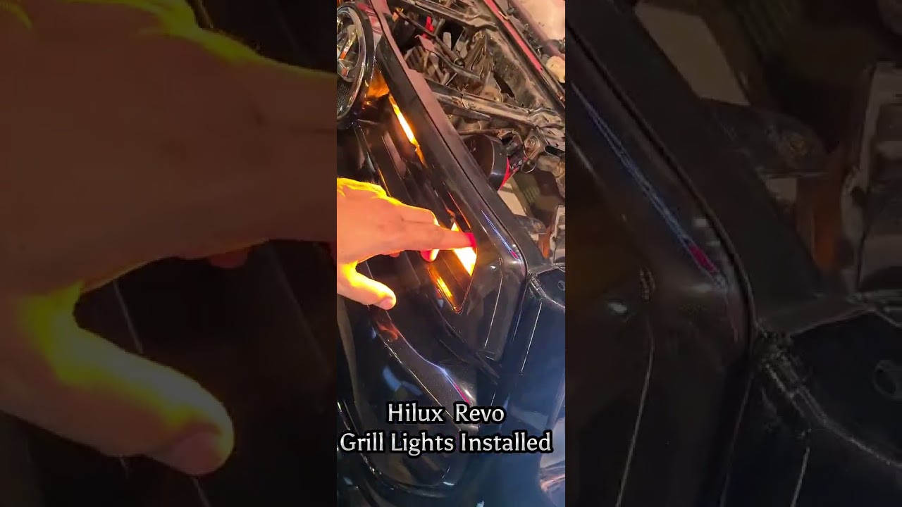 HILUX REVO GRILL LIGHTS INSTALLED I THE CAR GUYS I CAR ACCESSORIES