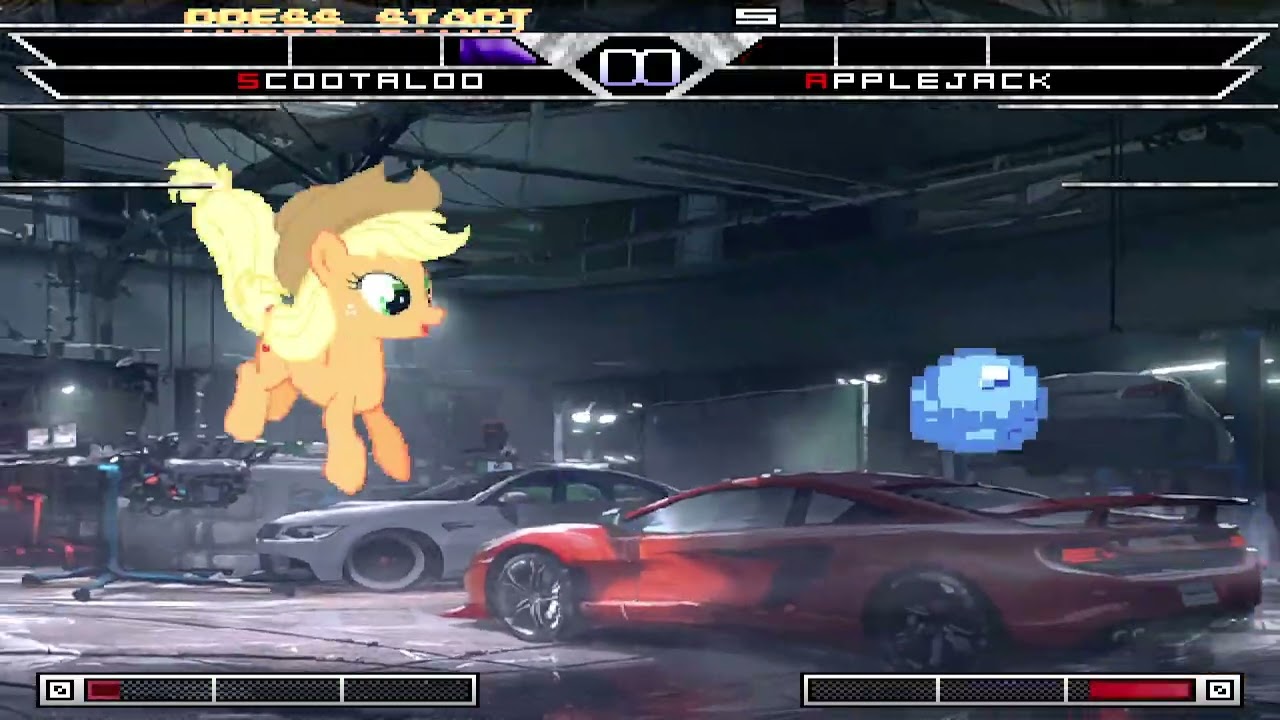KOF MUGEN SCOOTALOO 4X VS Applejack 4X