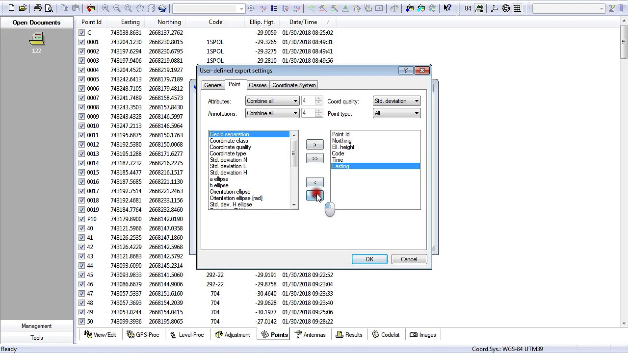 LGO Export Setting (EASTING & NORTHING) Csv  by Sheikh wajad latif