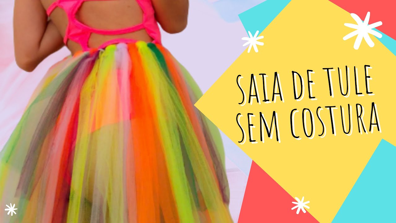Como fazer SAIA de tule SEM COSTURA - Fantasias de Carnaval 2026