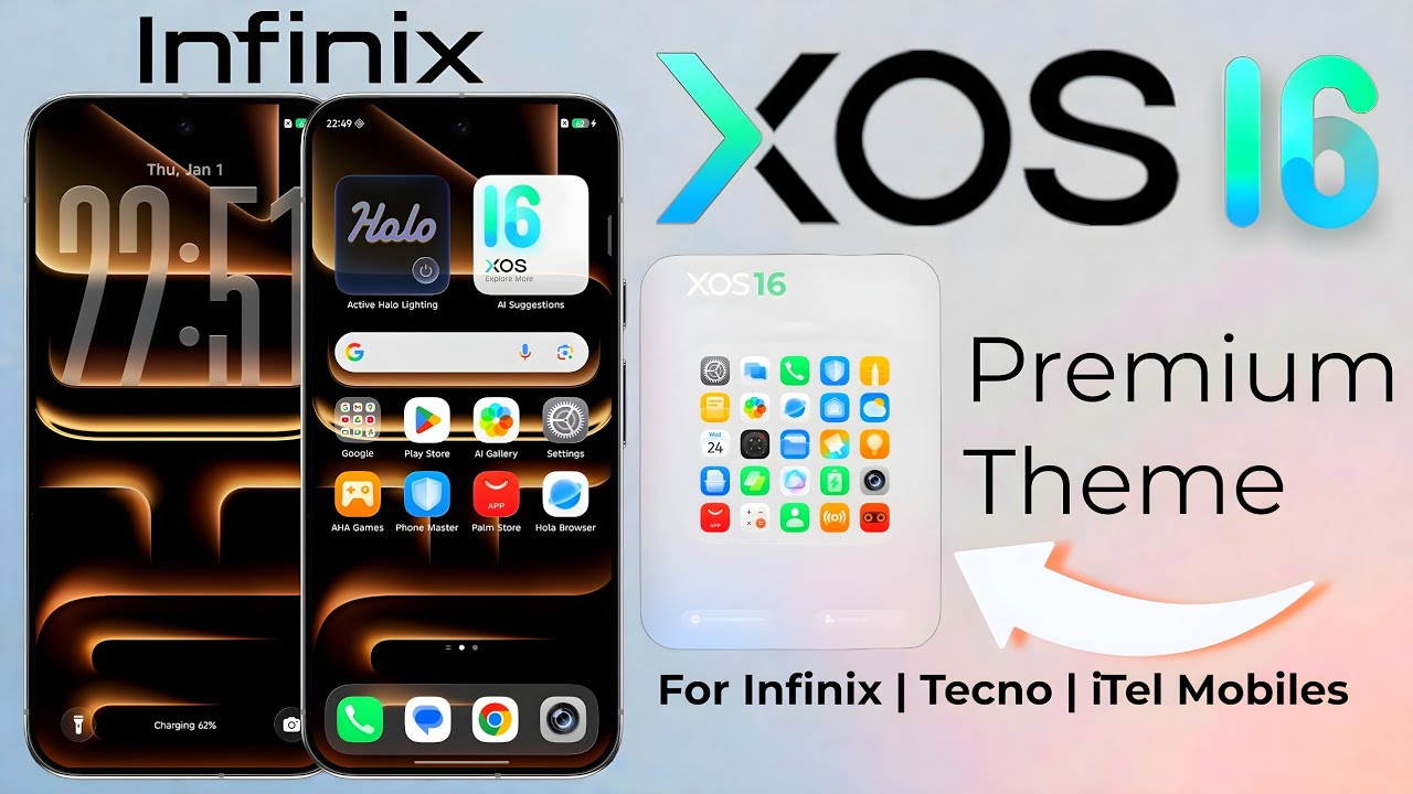 Обновление Infinix XOS 16 с премиум-темой для мобильных телефонов Infinix, Tecno и Itel.