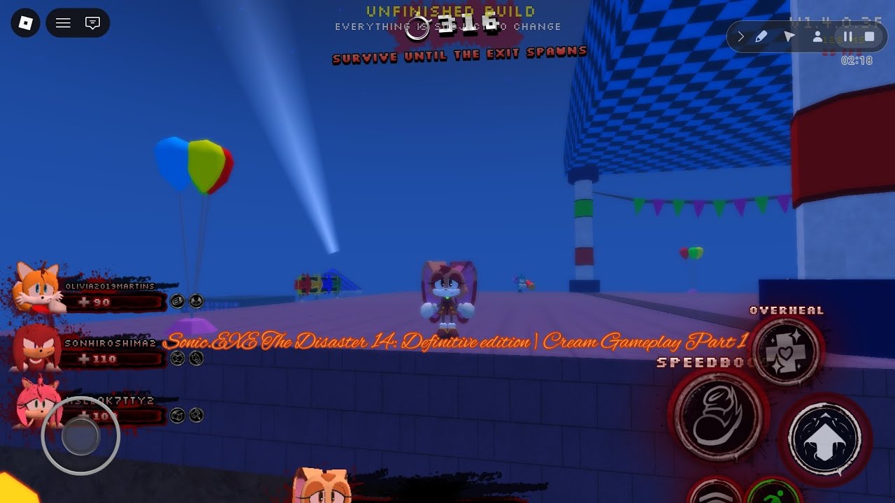Sonic.EXE The Disaster 14: definitive editior | Cream Gameplay Part 1