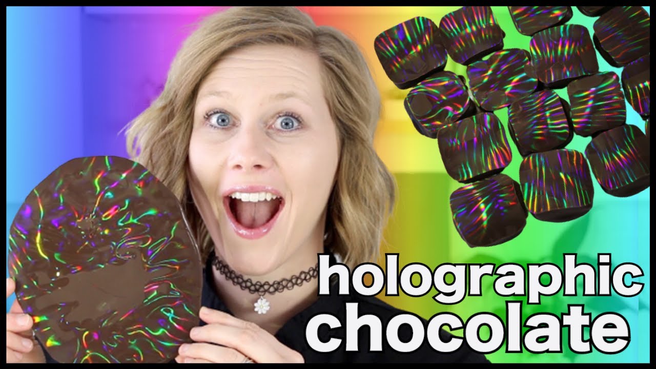 Holographic Chocolate Caramels | 🌈 Rainbow Chocolate
