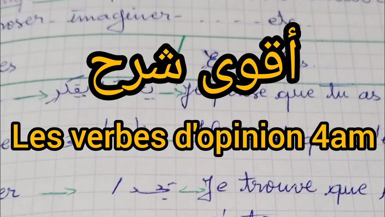 Les verbes d'opinion 4am.