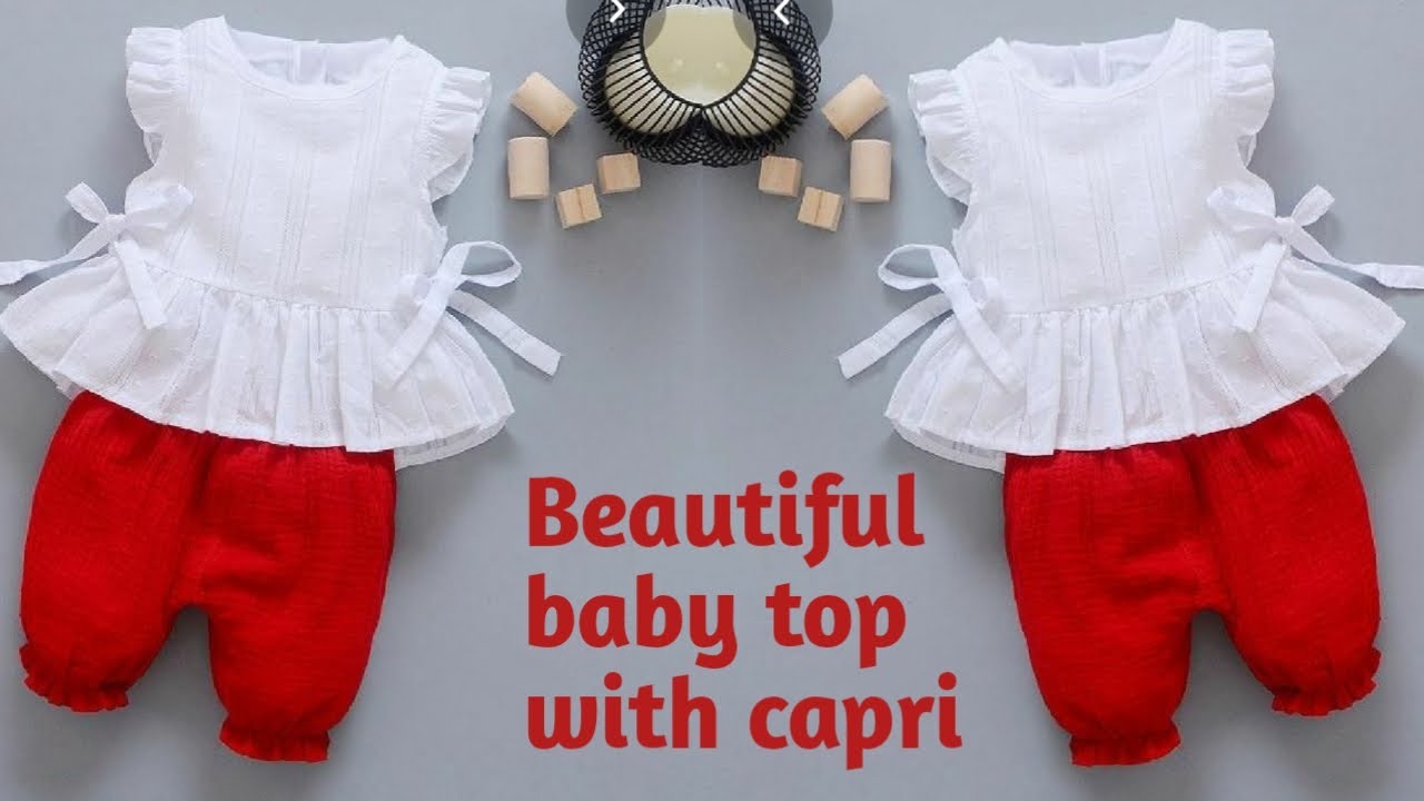 Kids top with capri cutting and stitching/2-3 year old girl dress cutting and stitching