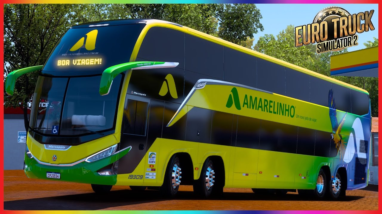 VIAÇÃO AMARELINHO COMPRA NOVO G8 1800 DD 15M | ETS2 MOD BUS | MAPA RBR | CAÇU-GO x SÃO PAULO