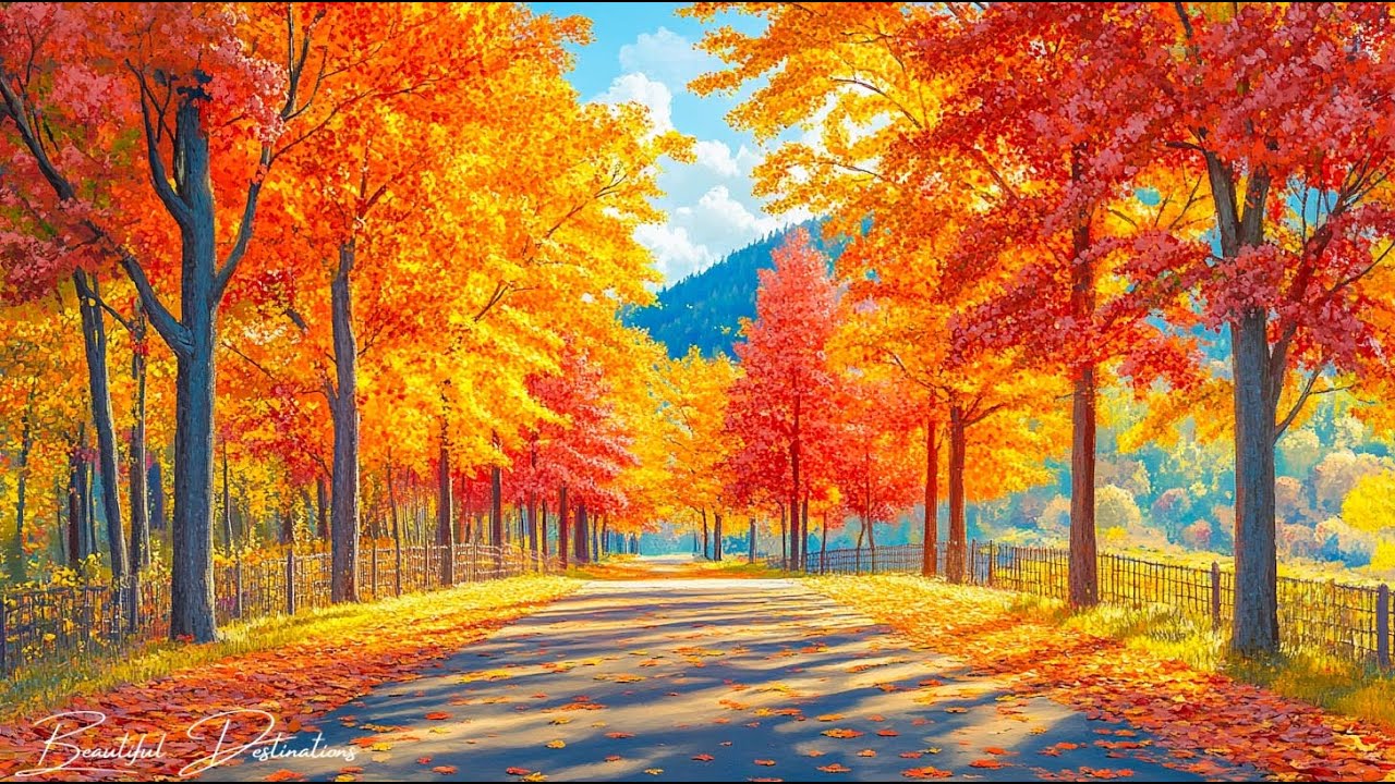 Осенние пейзажи, Музыкальная терапия 🍁Успокаивает нервную систему и освежает душу, расслабляет