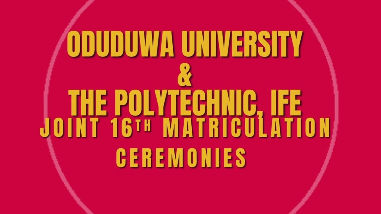 Oduduwa University 2025 Matriculation.