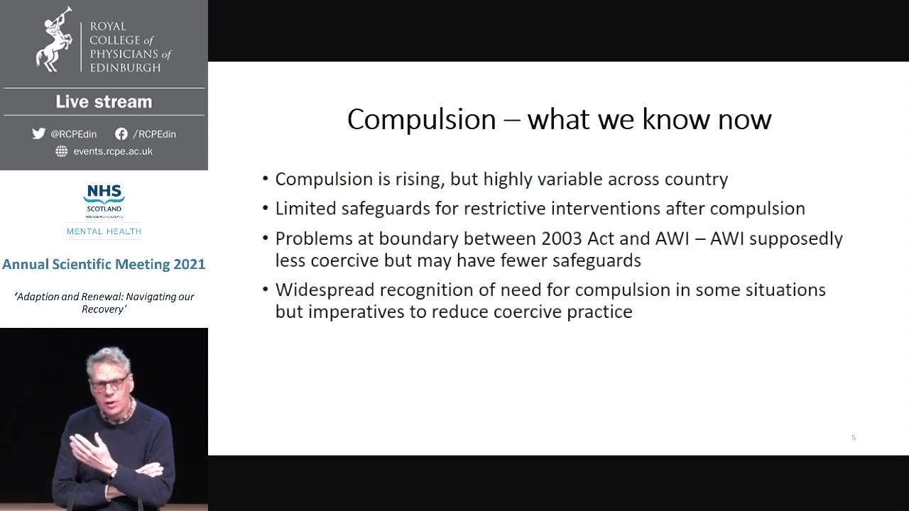 The Scottish Mental Health Law Review, Rights and Research: Mental Health Conference 2021