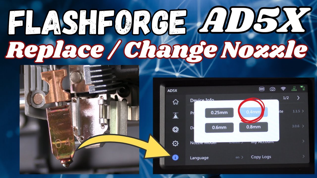 Как заменить сопло FlashForge AD5X — 3D-принтер
