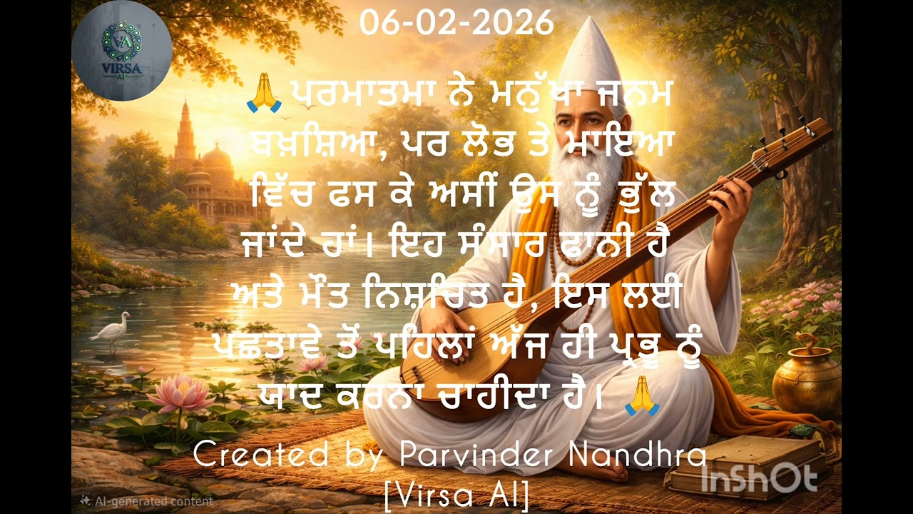 06 Feb 2026 - Hukamnama from Sri Darbar Sahib (Amritsar) In Shabad Kirtan Style Presentation. 