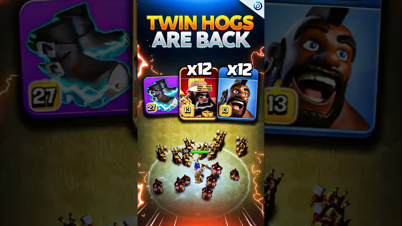 ELECTRO BOOTS CHARGE makes TWIN HOGS Attack OP AGAIN | Clash of Clans TH17 Attack Strategy