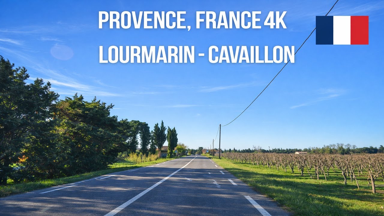 Driving in Provence France from Lourmarin to Cavaillon