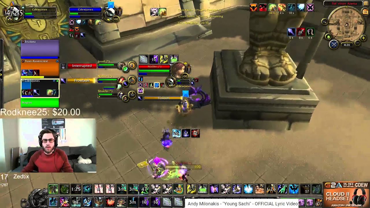 FLS VS RMD - 3v3 6.2.3 WoW Arena Gameplay