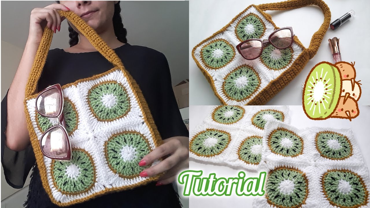 Сумка крючком с Бабушкиным квадратом 🥝🥝🥝