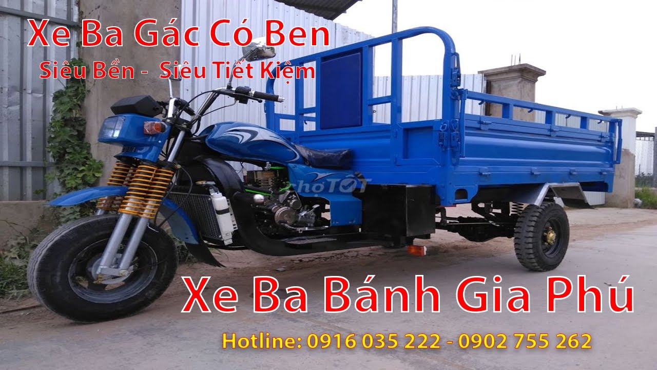 Xe Ba Bánh Có Ben | Xe Ba Gác Siêu Khoẻ - Siêu Bền - Siêu Tiết Kiệm Nhiên Liệu | LH 0916 035 222