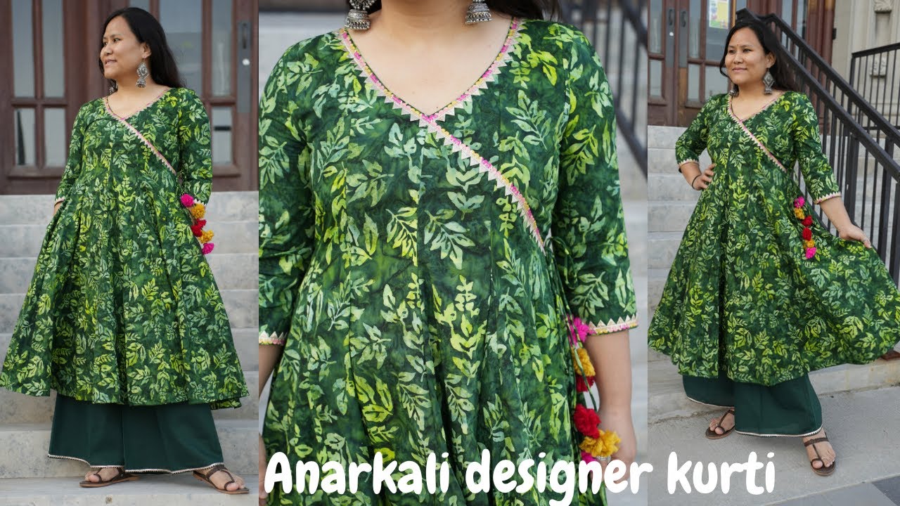 Designer Anarkali Cutting Stitching/ Long frock design| Angrakha pattern | Maina Thapa