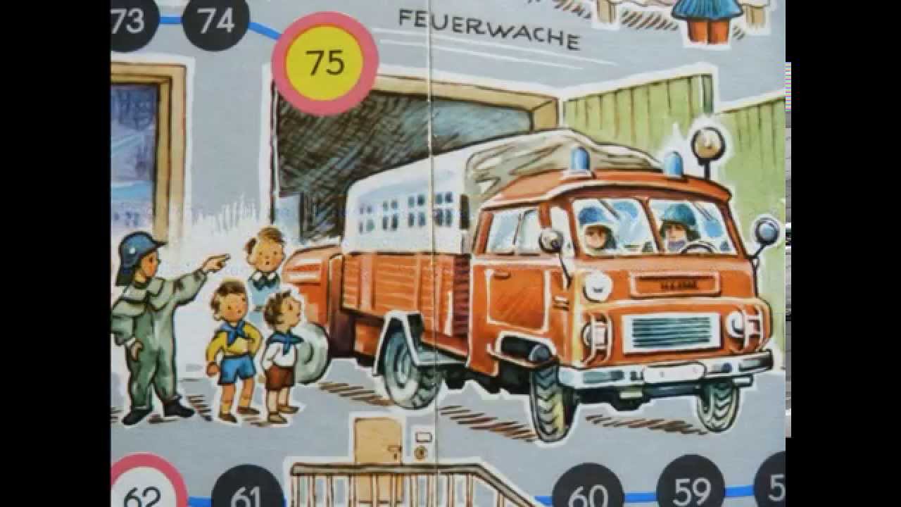 DDR  Spika Brettspiel   " Tatü-tata ... die Feuerwehr ist da ! "
