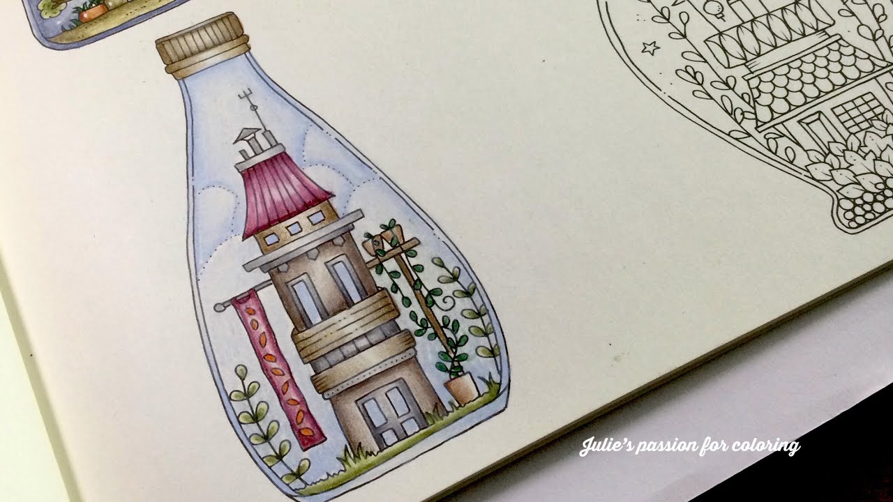 WORLDS OF WONDER by Johanna Basford - prismacolor pencils - color along
