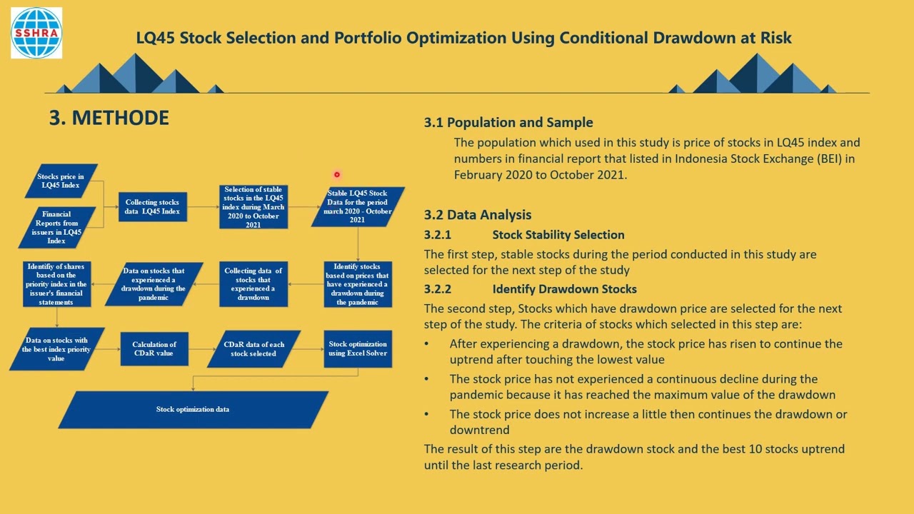 Stock Selection and Portfolio Optimization Using Conditional Drawdown at Risk