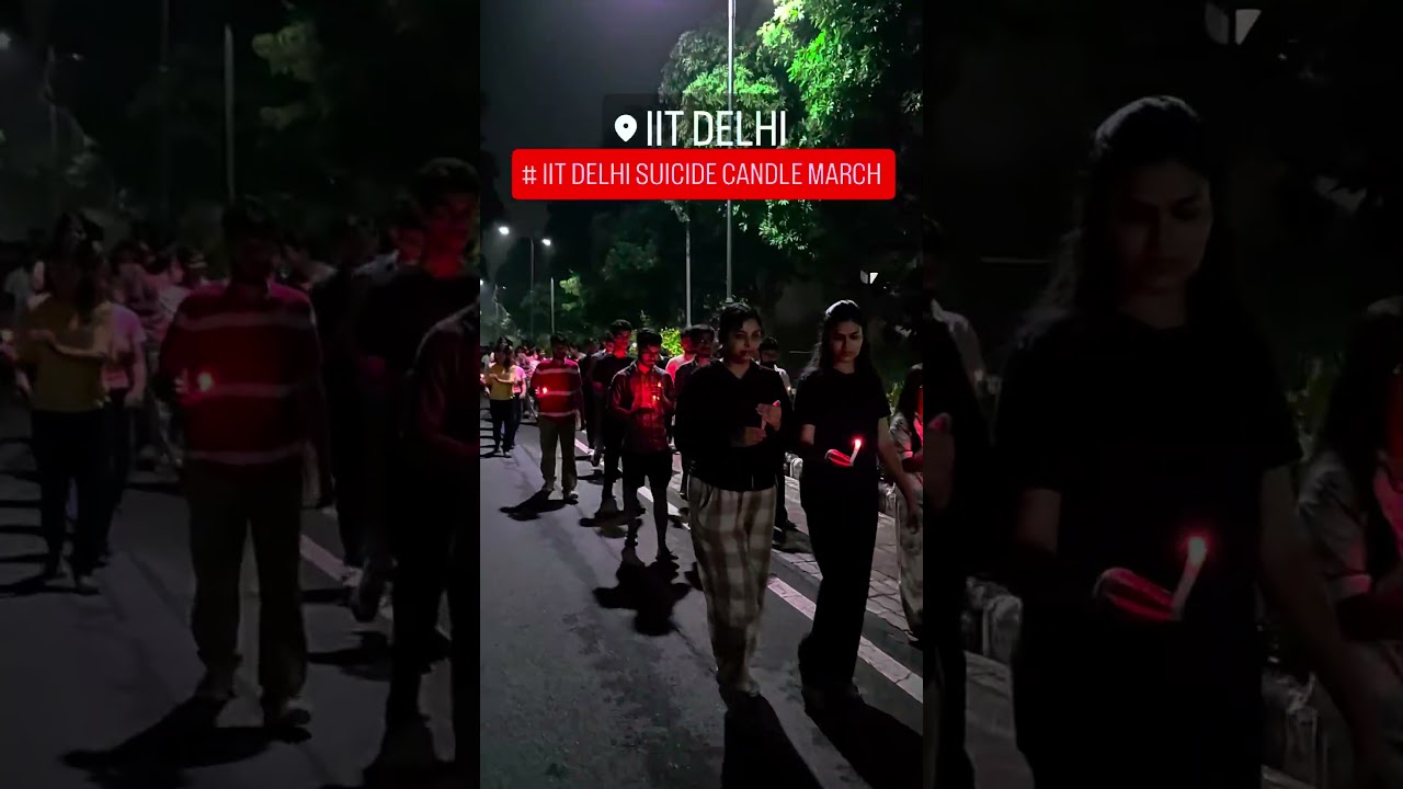 ⚠️ IIT DELHI PROTEST & CANDLE MARCH 🕯️‼️ Students Demand Answers #shorts