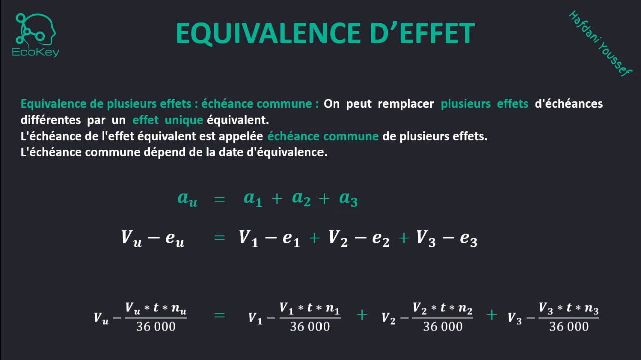 Mathématiques Financières S2 #EP06 L'équivalence des effets [Darija]