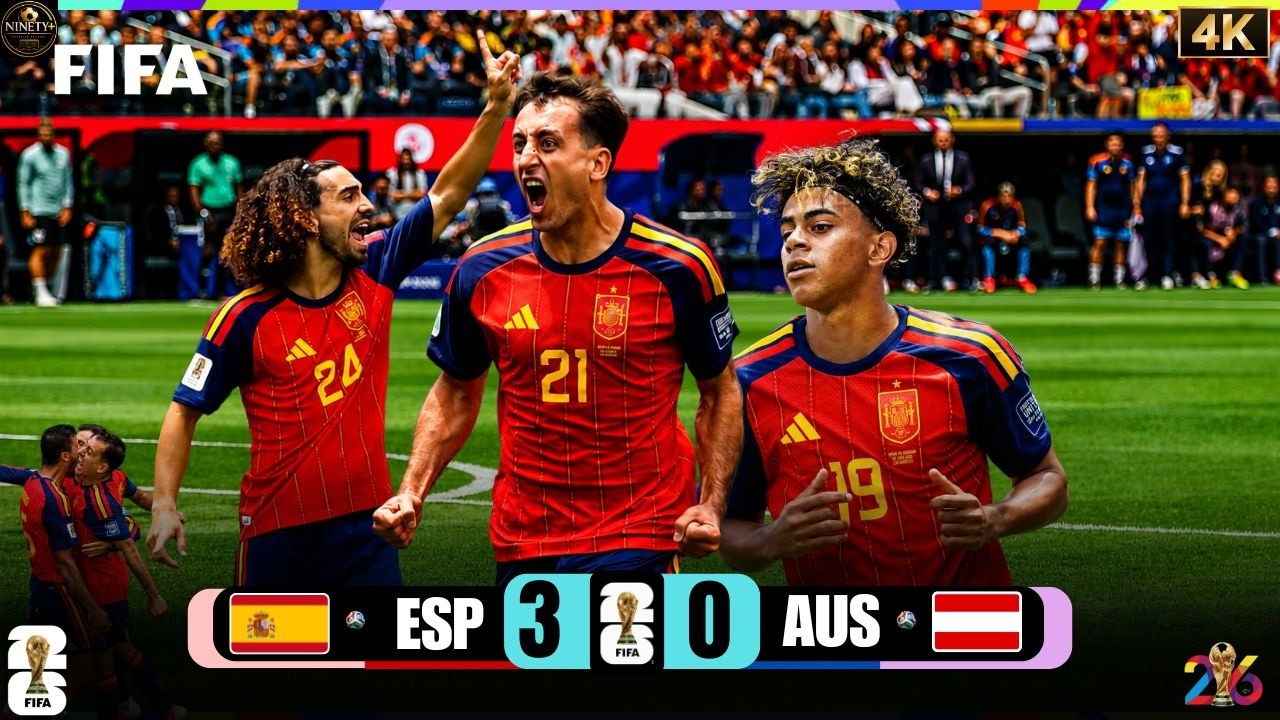 Spain vs Austria 3-0 Highlights | FIFA World Cup 2026 | Round of 32 | All Goals & Highlights | HD