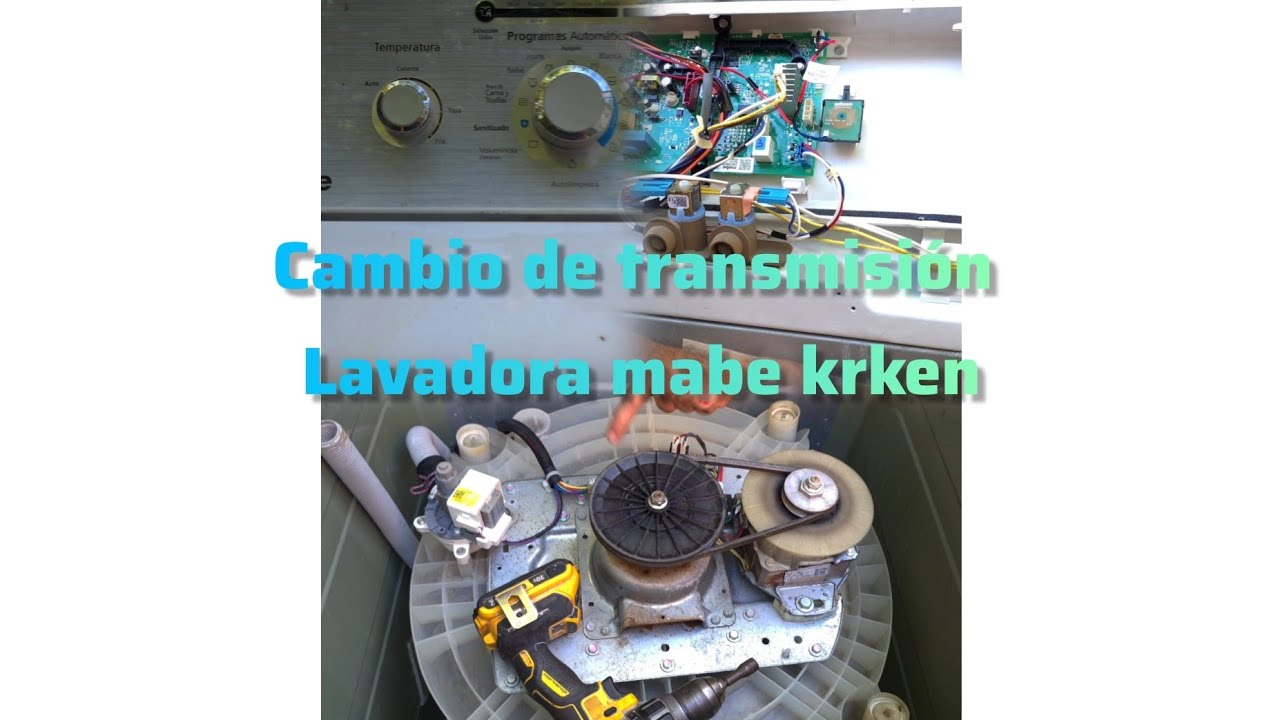 Lavadora mabe cambio de transmisión kraken, tira agua ,no hace ciclos
