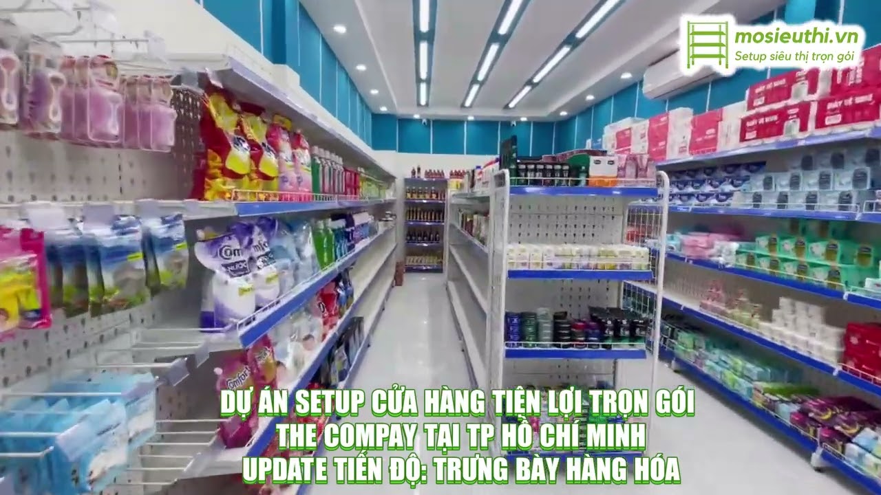 Trưng bày hàng hóa cửa hàng tiện lợi The Compay tại TP Hồ Chí Minh