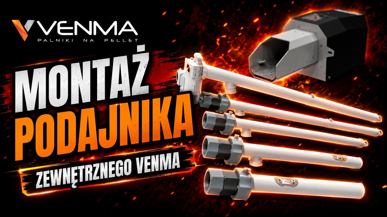 Montaż podajnika zewnętrznego palnika Venma