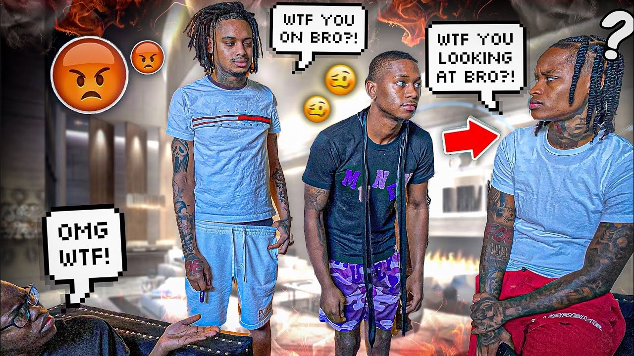 AGGRESSIVELY STARING At THE GANG PRANK!! (MUST WATCH)